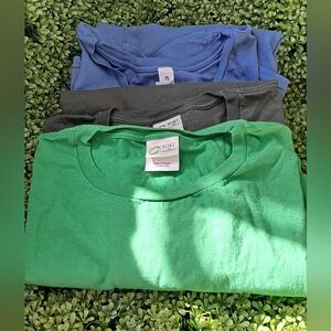3XL BNDL 3 Ladies Tshirts | Kelly, Military Green, Periwinkl Blue | Short Sleeve